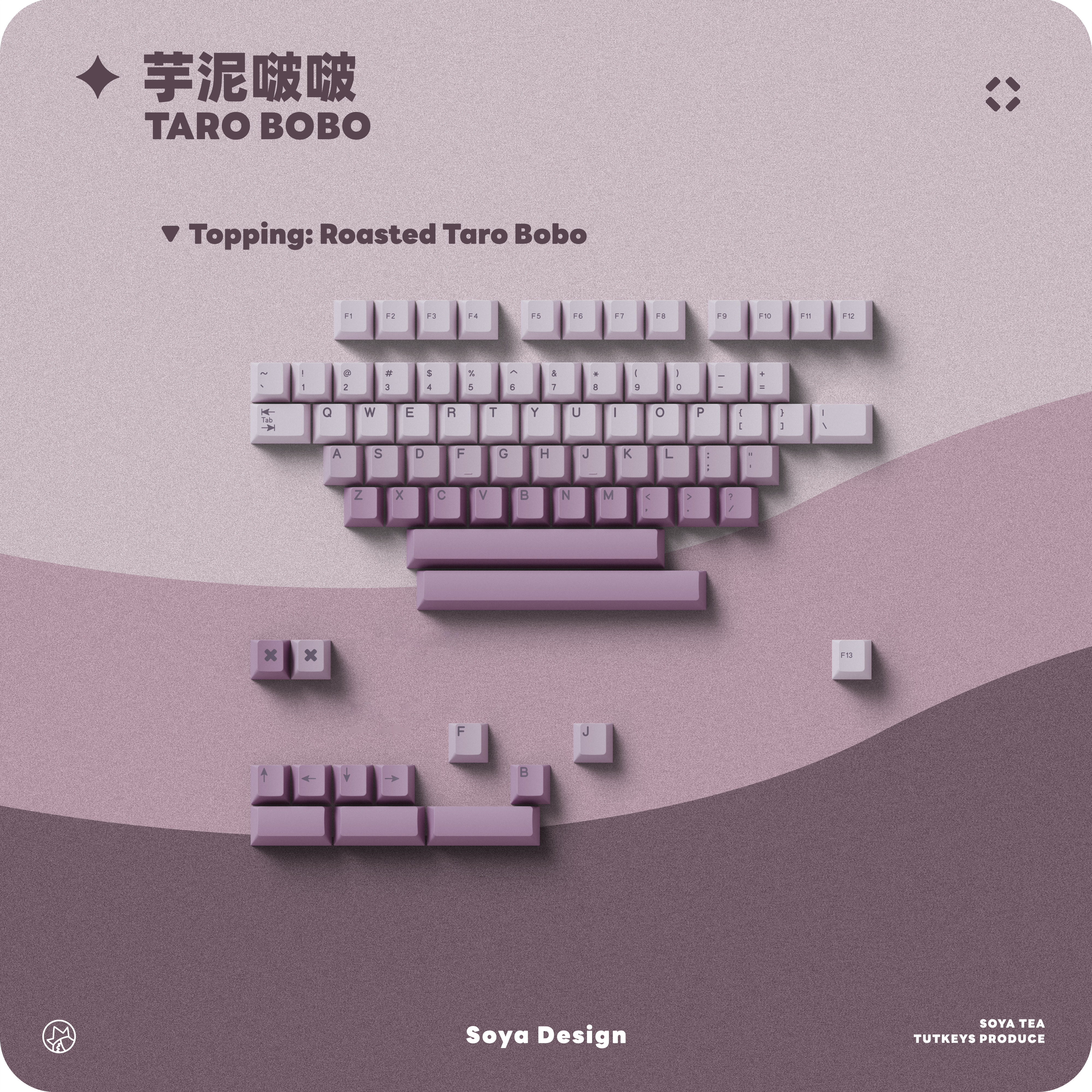 TUT Taro Bobo Keycaps